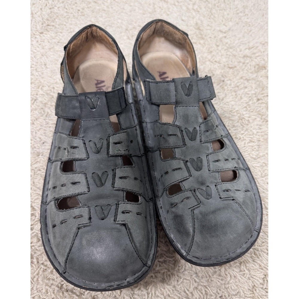 Alegria Pesca Fisherman Sandals Womens 11 EU 42 Gray Leather PES-201 Comfort